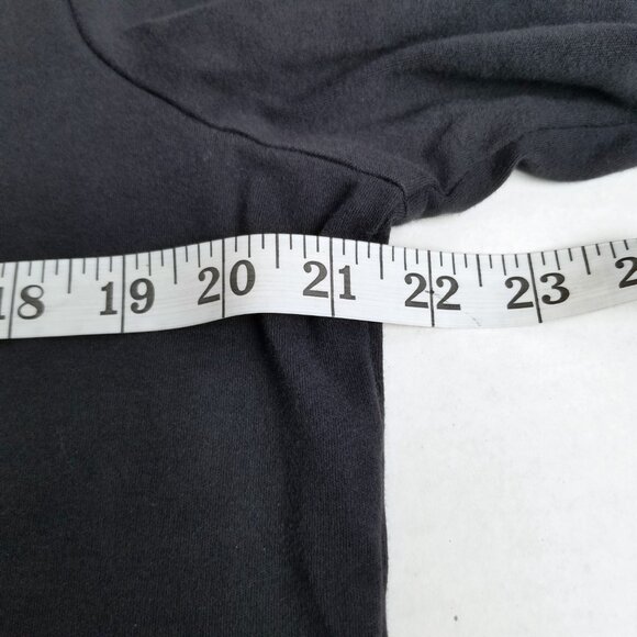 LL Bean Womens Black Cotton V Neck Tee XL Casual Relaxed Fit 3/4 Sleeve Capsule - Picture 8 of 10